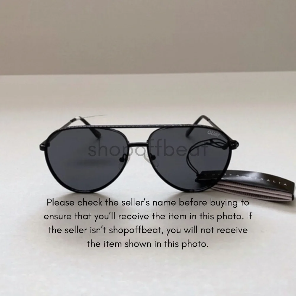 NEW Quay Starry Eyed Sunglasses Black/Smoke